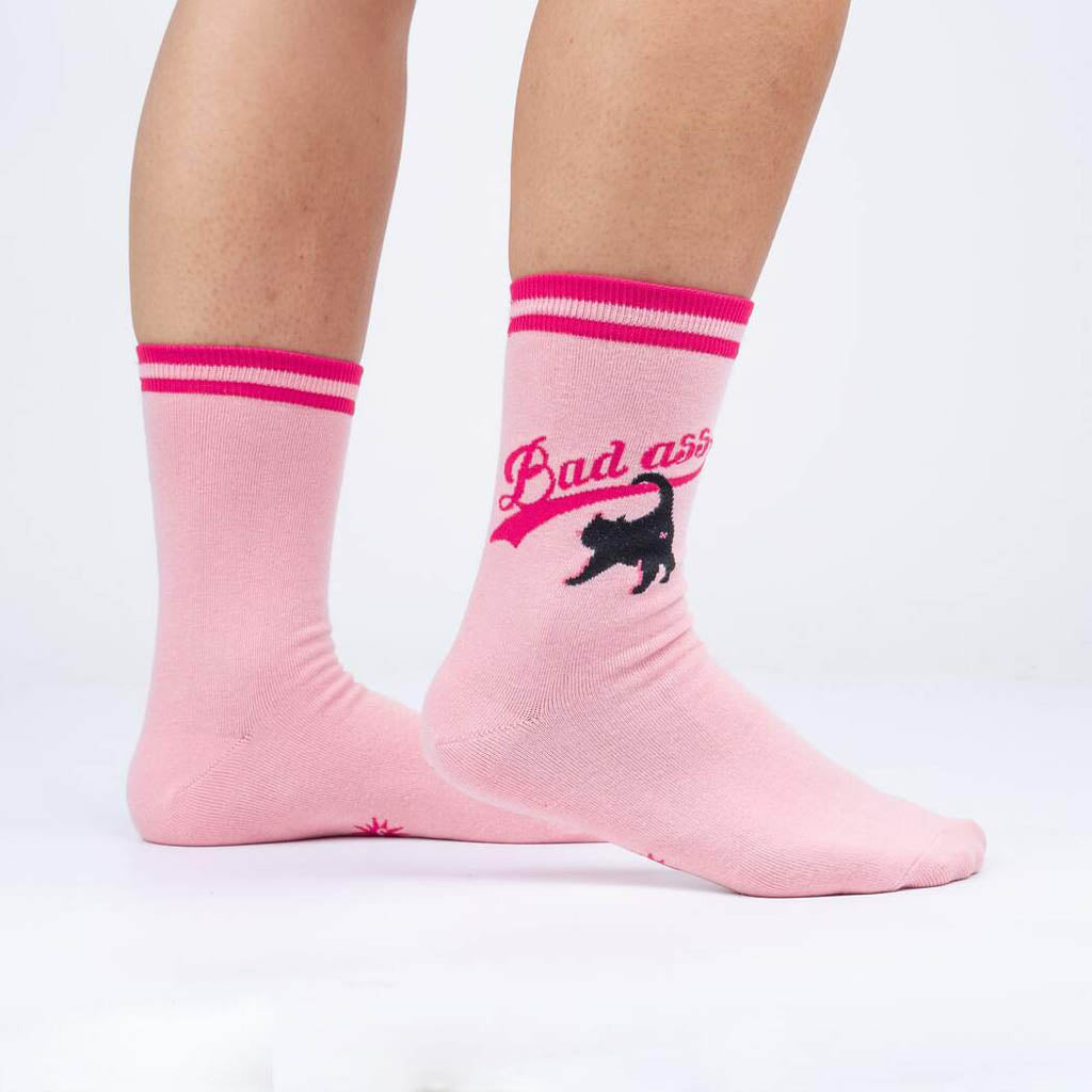 Bad Ass Cat - Women's Crew Socks