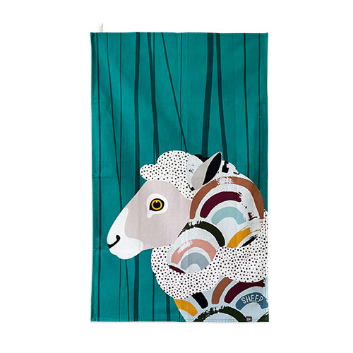 Bold & Bright Sheep - Tea Towel