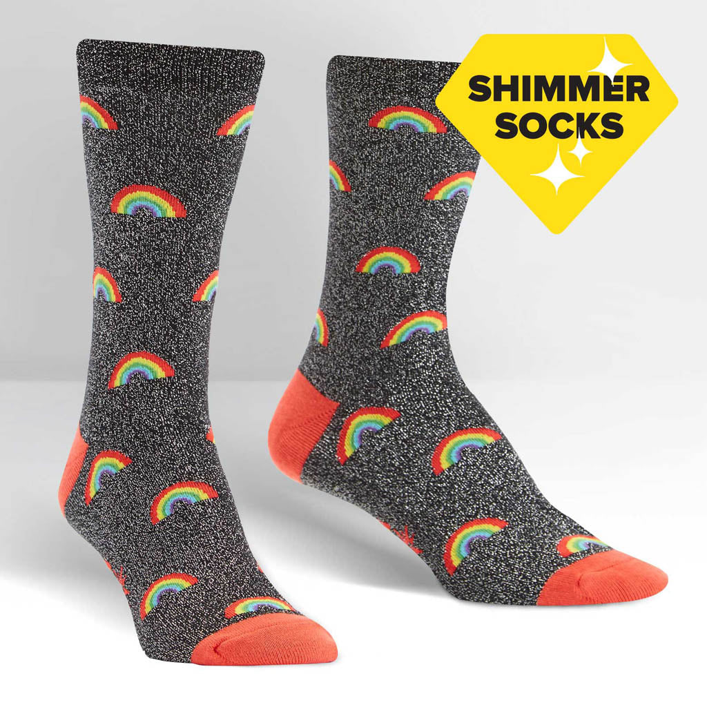 Glitter Over the Rainbow - Women's Crew Socks