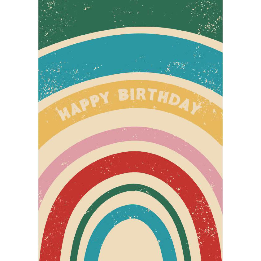 Card - Retro Arcs Birthday