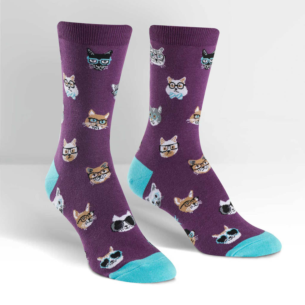 Smarty Cats - Women's Crew Socks