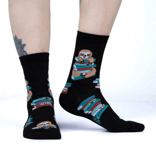 Study Hall Sloth - Women's Crew Socks