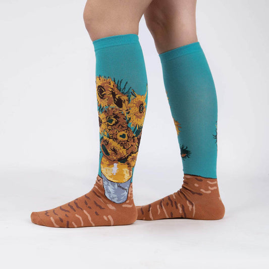 Van Gogh Sunflowers - Women's Knee Length Socks