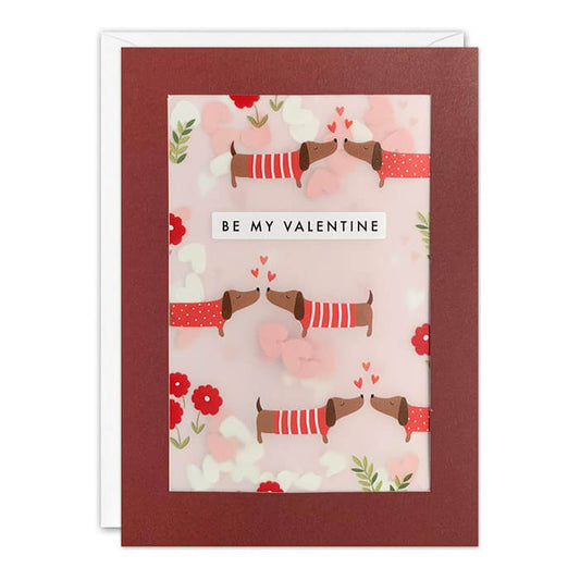 Card - Daschund Valentine Shakie - The Red Dog Gift Shop NZ