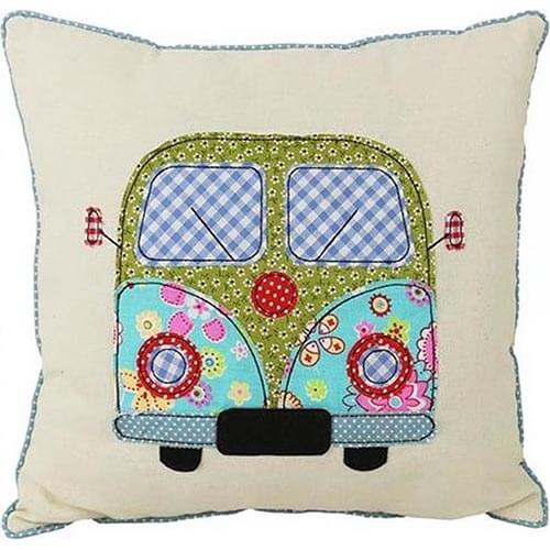 Cushion - Floral Green Combi - The Red Dog Gift Shop NZ