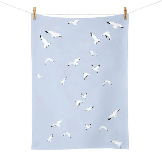 Flying Gulls Tea Towel - The Red Dog Gift Shop NZ