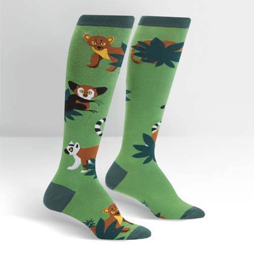 Madagascar Menagerie - Women's Knee Length Socks - The Red Dog Gift Shop NZ