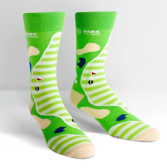 Par 4 - Men's Crew Socks - The Red Dog Gift Shop NZ